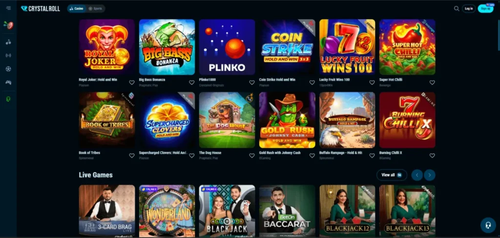 casino gokken CrystalRoll Casino